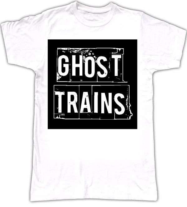 T-Shirt: Ghost Trains Logo (White) - Ghost Trains