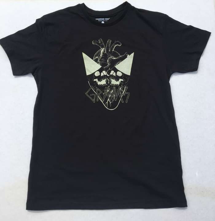 Skull Party T Shirt (Black/Gold) - GRAVVES