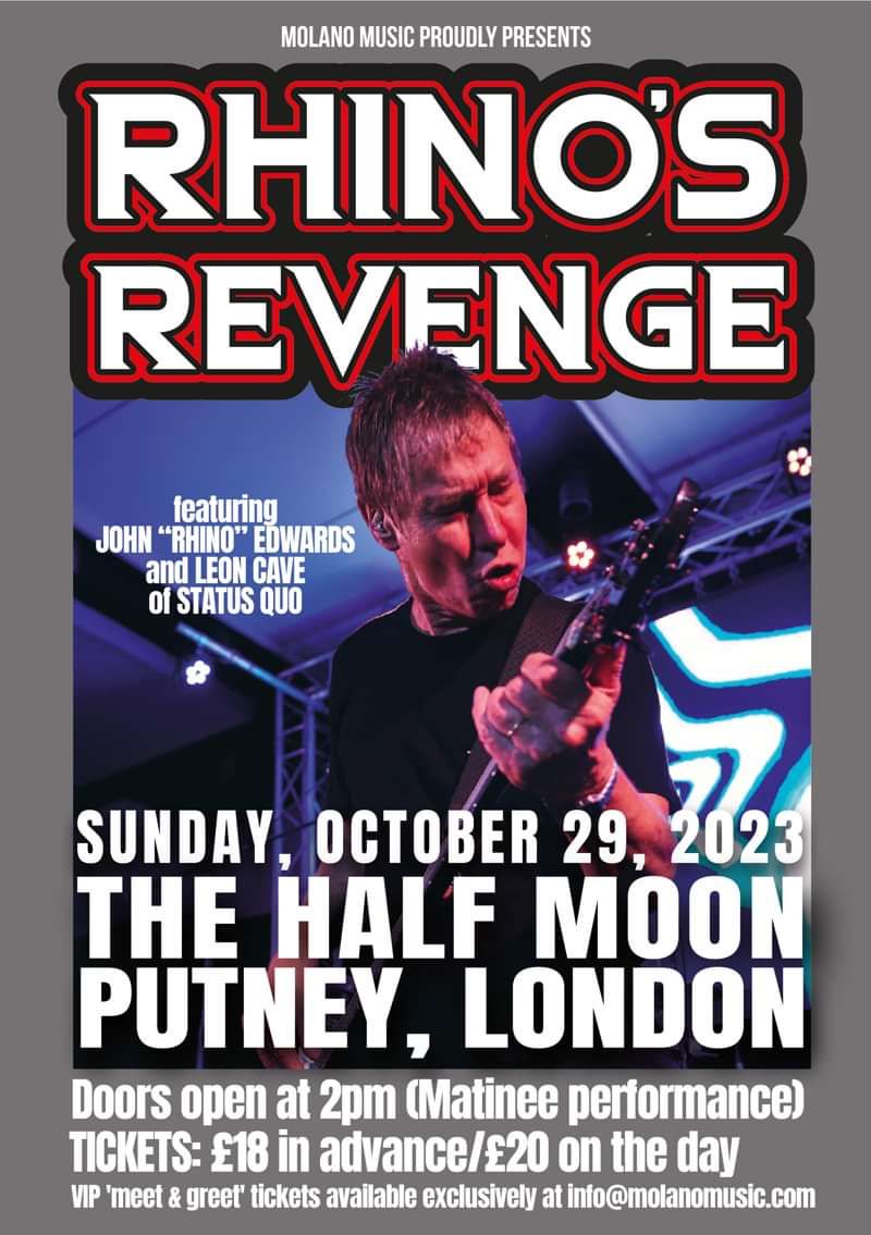 Rhinos Revenge At Half Moon Putney London On 29 Oct 2023 1980