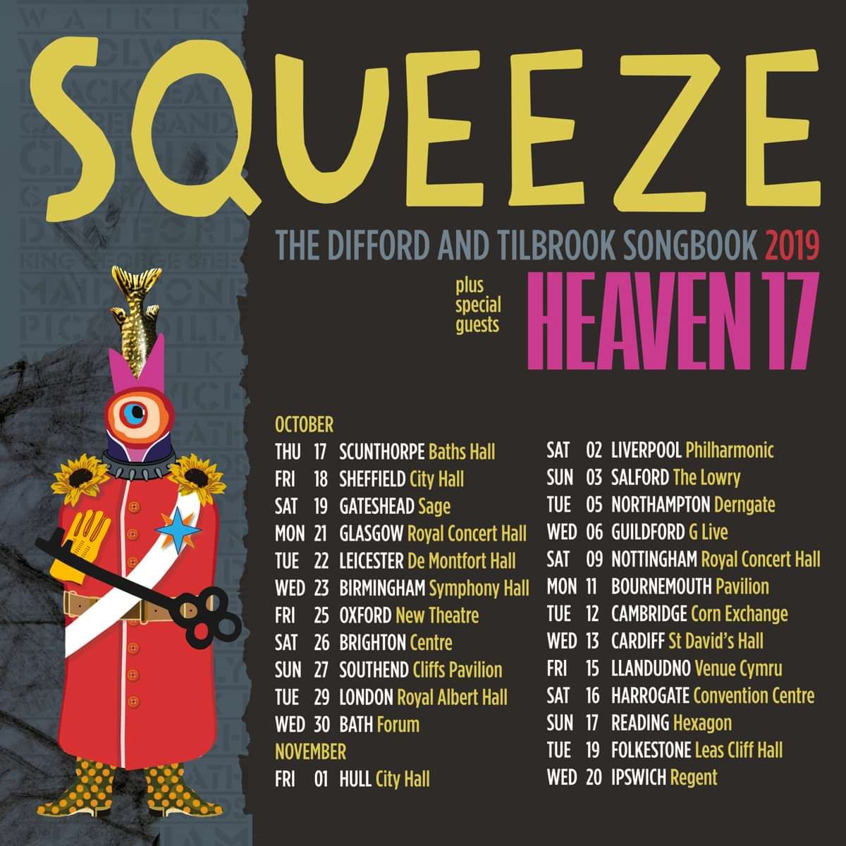 squeeze tour playlist