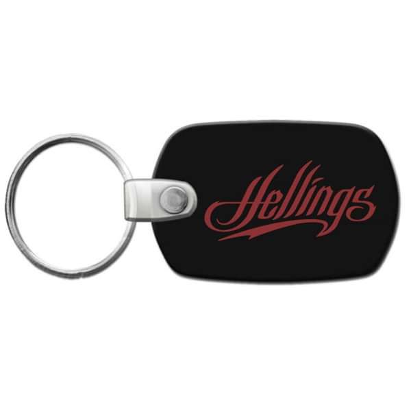 Hellings Red Logo on Black Keychain - Hellings