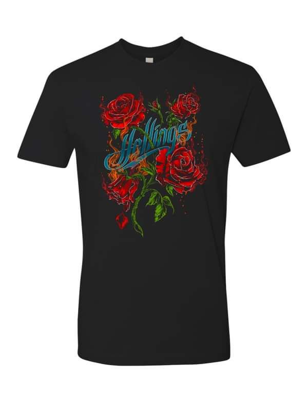 Mens/Womens Hellings Roses T-Shirt - DTG - Hellings
