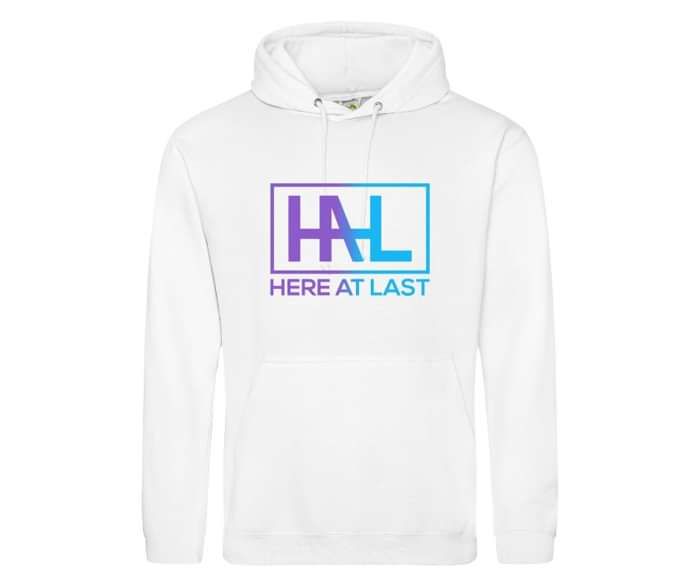 HAL Logo Cool Neon Ombre Relaxed Fit Hoodie - Here At Last