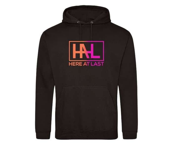 HAL Logo Warm Neon Ombre Relaxed Fit Hoodie - Here At Last