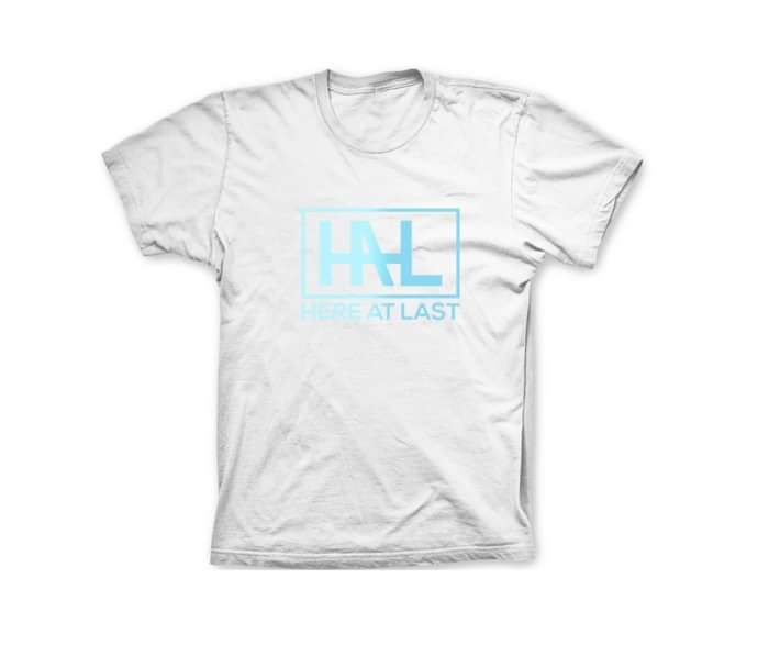 White HAL Logo Blue Ombre Relaxed Fit T-shirt - Here At Last