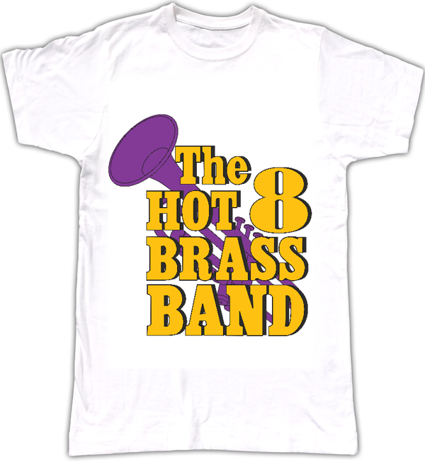 Hot 8 trumpet T-shirt - Hot 8 Brass Band