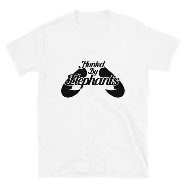 T-shirt White with black HBE logo - Hunted By Elephants