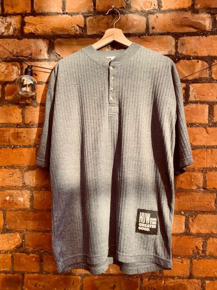Blue/Grey cotton jersey top (With Patch) - Huw & The Greater Good