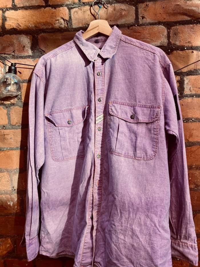 Purple vintage shirt (With sleeve patch) - Huw & The Greater Good