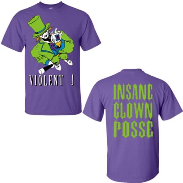 Mens Purple Violent J T-Shirt - Insane Clown Posse