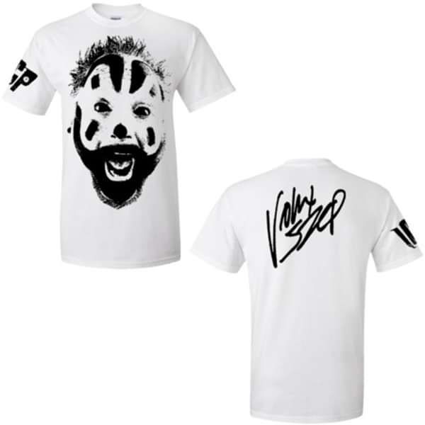 Mens White Violent J T-Shirt - Insane Clown Posse