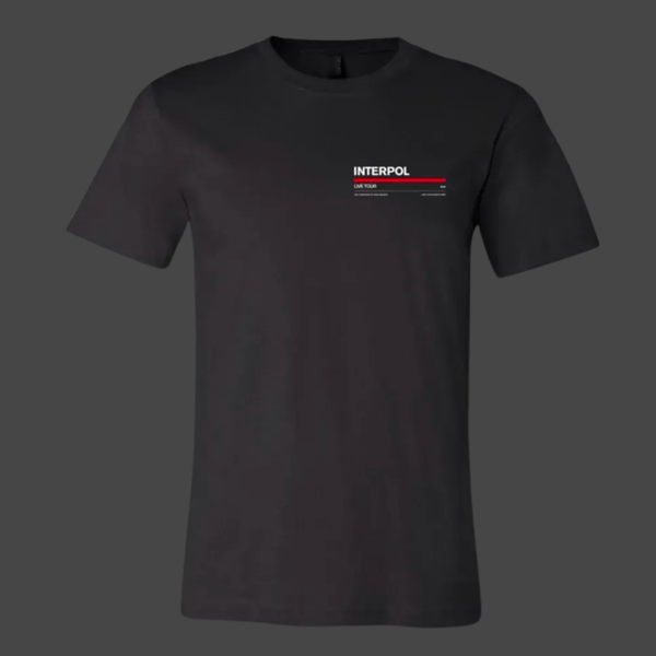 Interpol Corp Logo Black T-Shirt - Interpol