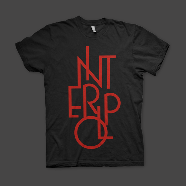 Vertical Logo Black T-Shirt - Interpol