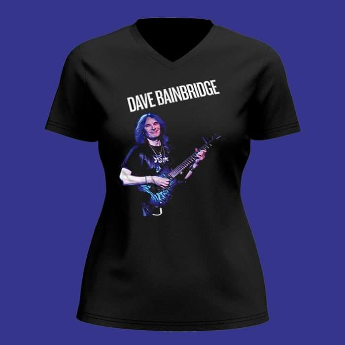 Dave Bainbridge Live with Guitar V Neck T Shirt 3 - Iona