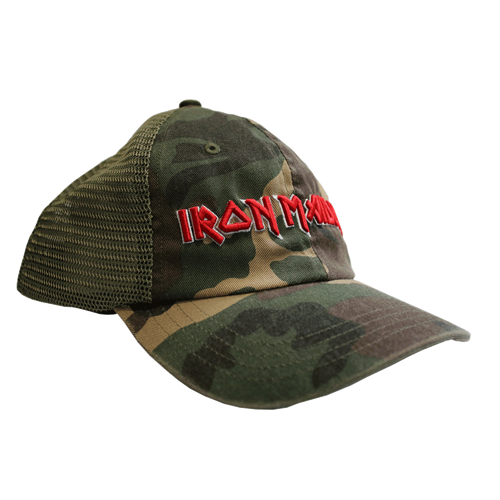 maiden iron trucker camo cap tour hats