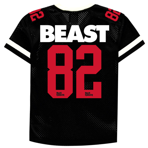 IRON Maiden T Shirt Numero della Bestia COPERTINA D'ALBUM Logo Ufficiale da Uomo Nuovo Nero 