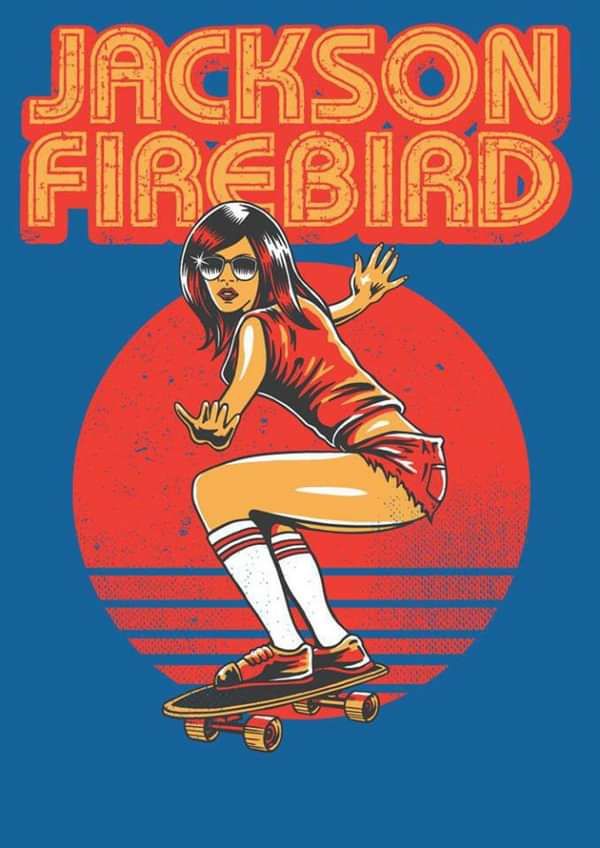 Jackson Firebird Skater Girl Poster - Jackson Firebird