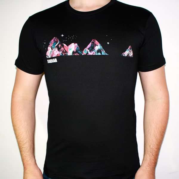 Kosciusko Crystal Mountain - Black T-Shirt - Jebediah