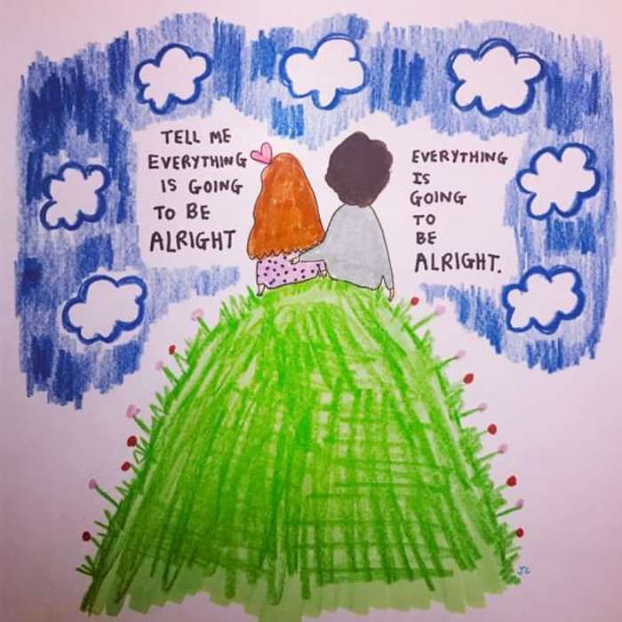 ALRIGHT WITH CLOUDS PRINT - Jessie Cave