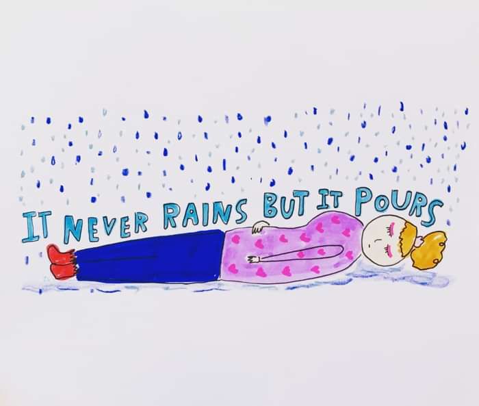 IT NEVER RAINS PRINT - Jessie Cave
