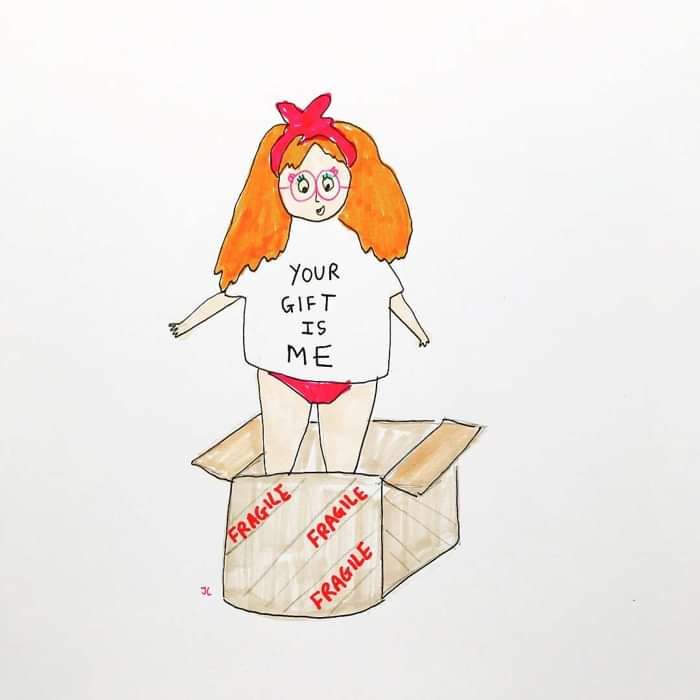 YOUR GIFT IS ME HANDDRAWN - Jessie Cave
