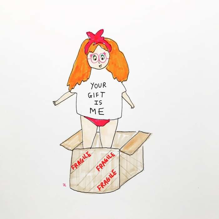 YOUR GIFT IS ME PRINT - Jessie Cave