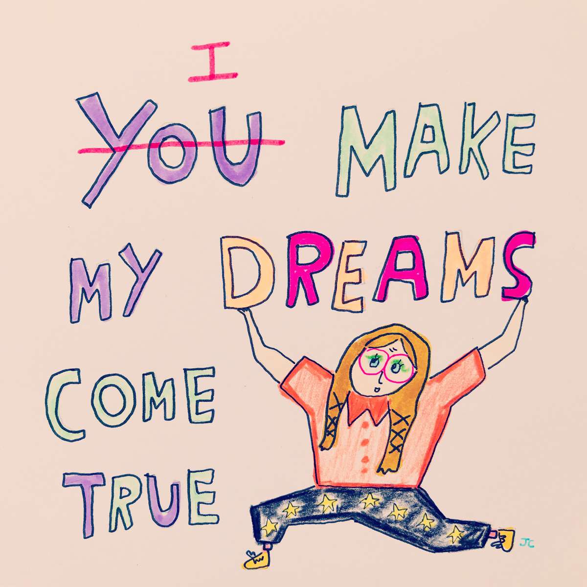 I Make My Dreams Come True Print Jessie Cave