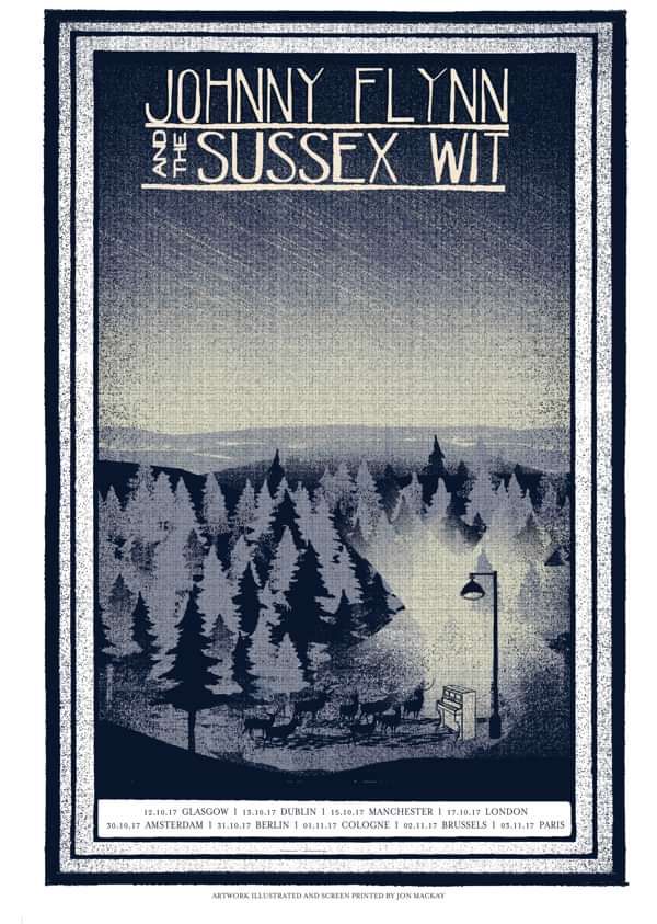 Sillion Tour poster - Johnny Flynn & The Sussex Wit (UK Merch)