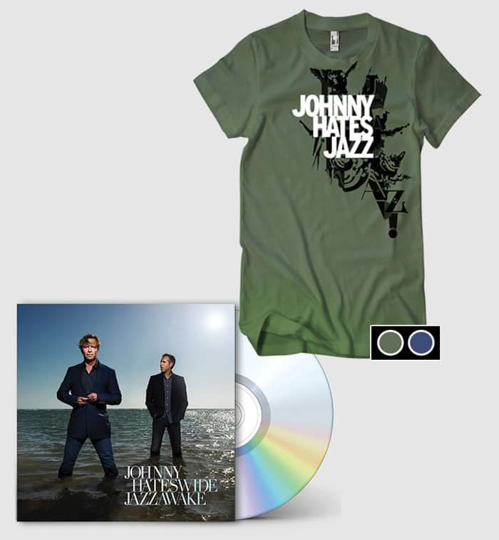 Wide Awake (Signed CD) + Johnny Hates Jazz T-Shirt - Johnny Hates Jazz