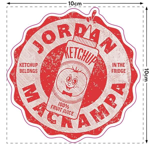 "Ketchup belongs in the Fridge" Sticker - Jordan Mackampa