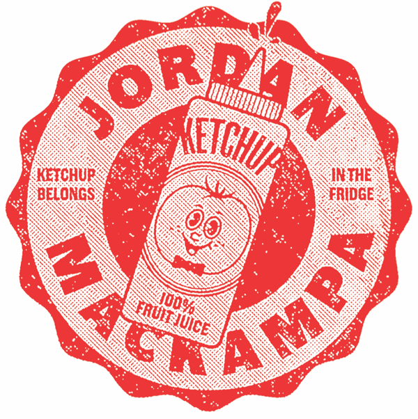 Limited Edition Red "Ketchup Belongs in the Fridge" Tour Poster - Jordan Mackampa