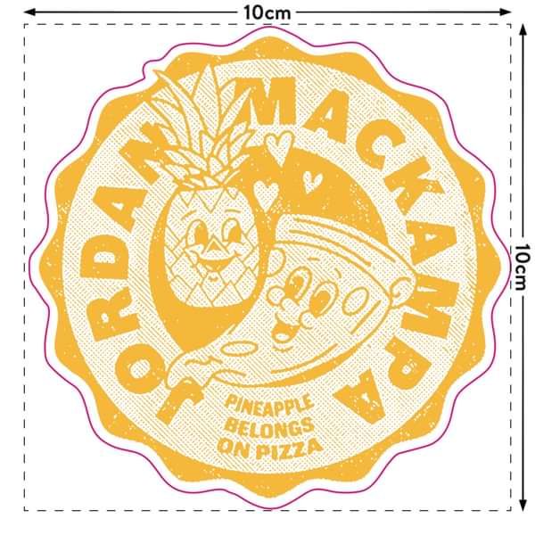 "Pineapple Belongs on Pizza" Sticker - Jordan Mackampa