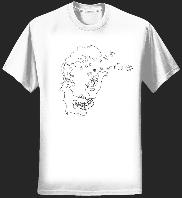 NEW T-SHIRT! Scribble-face white t-shirt - Joshua Burnside
