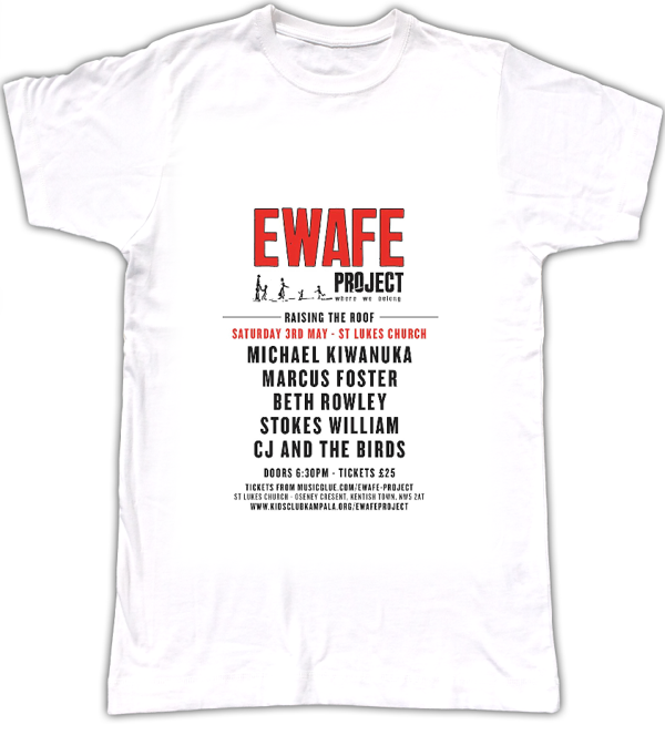 Ewafe Project "Raising the Roof" T-Shirt Men's - Kids Club Kampala