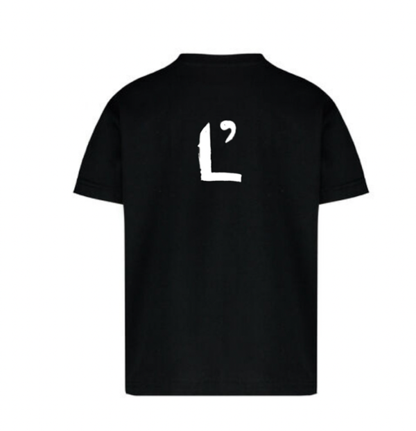 Black L' T-shirt (white logo) - L'objectif