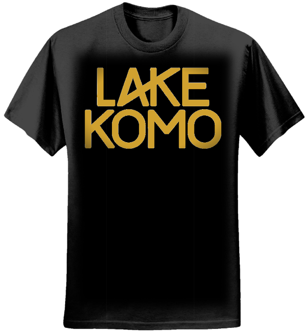 Lake Komo Gold Font T-shirt - Lake Komo