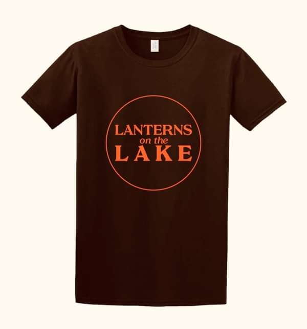 Chocolate Brown w. Orange Logo T-shirt (unisex) - Lanterns On The Lake