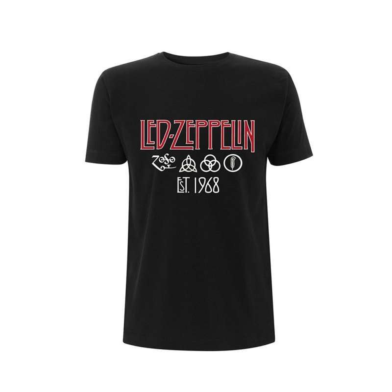 Led - Est 68 Black T-Shirt - Led Zeppelin
