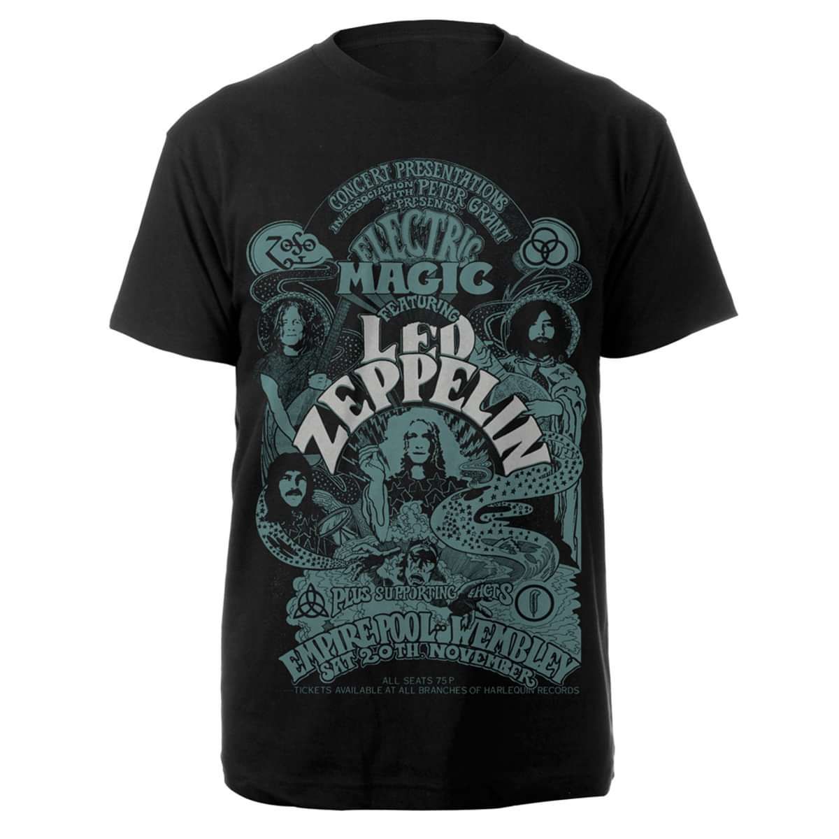 Electric Magic Black T-Shirt - Led Zeppelin