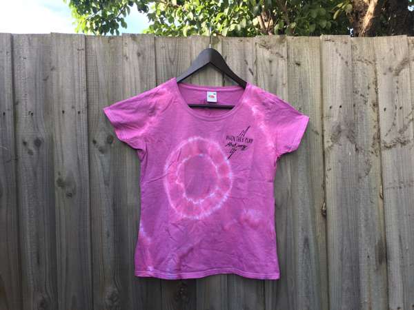 One-of-a-kind, 90's Covers EP T-shirt - purple love tie-dye ! S womens - Lisa Mitchell