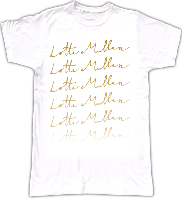 Faded Logo Gold T-Shirt + Free Download - Lotte Mullan