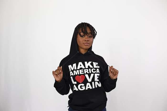 MALA Black Hoodie (DTG) - Make America Love Again US