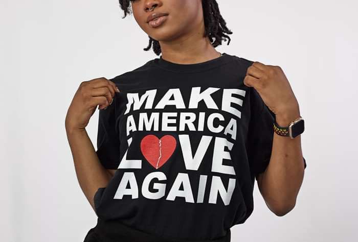 MALA Black T-Shirt (DTG) - Make America Love Again US