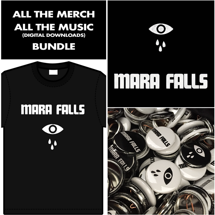 T-Shirt, Badge, Sticker, Music Bundle - Mara Falls