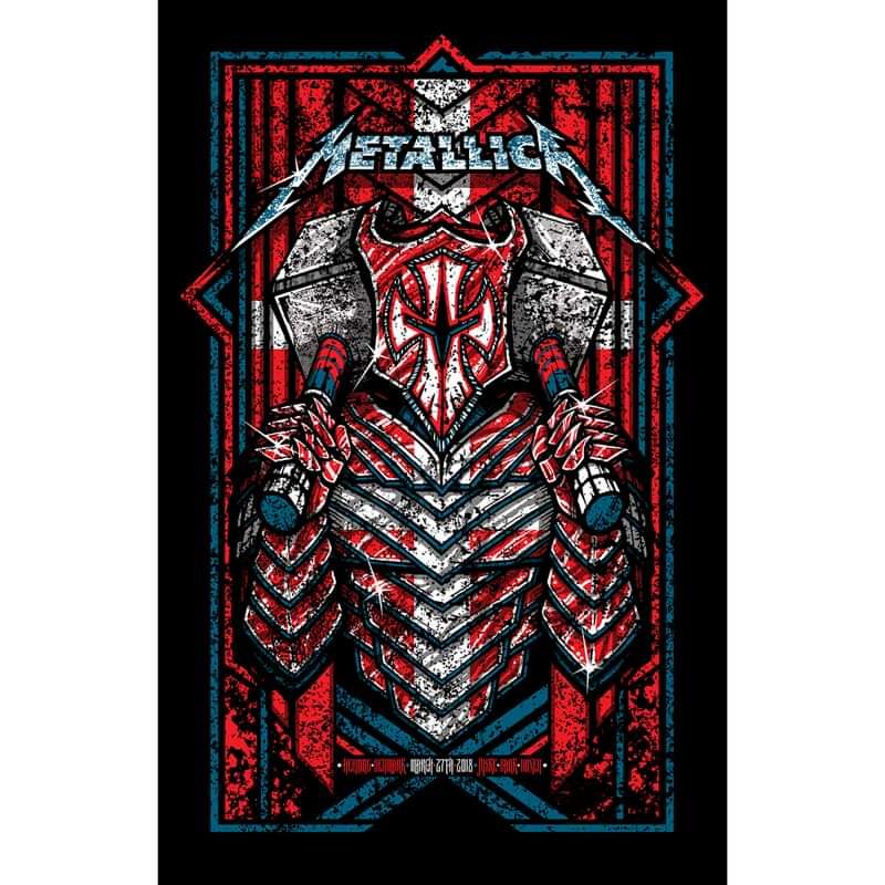 Herning March 27th Limited Edition Numbered Screen Printed Event Poster Metallica