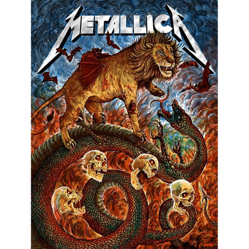 Zeb Love Limited Edition Numbered Screen Printed Poster Metallica
