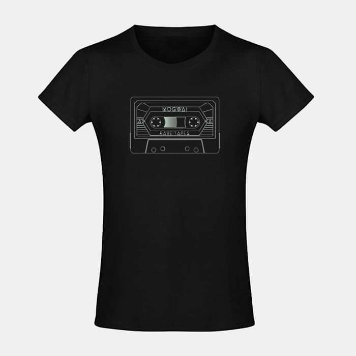 Girls Cassette Tshirt in Black - Mogwai