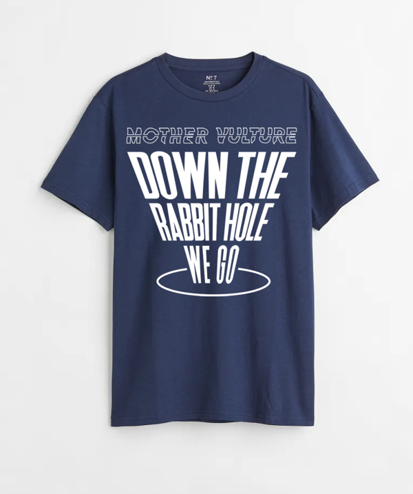 Rabbit Hole Navy T-Shirt - Mother Vulture