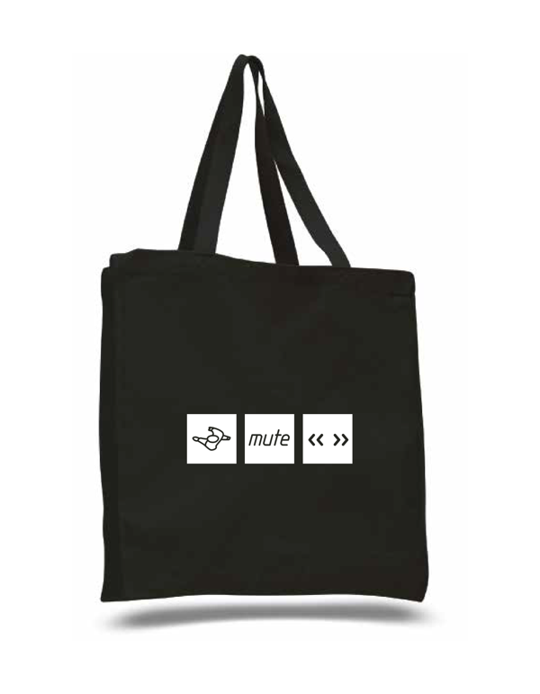 Mute Logo Tote Bag (Black) - Mute