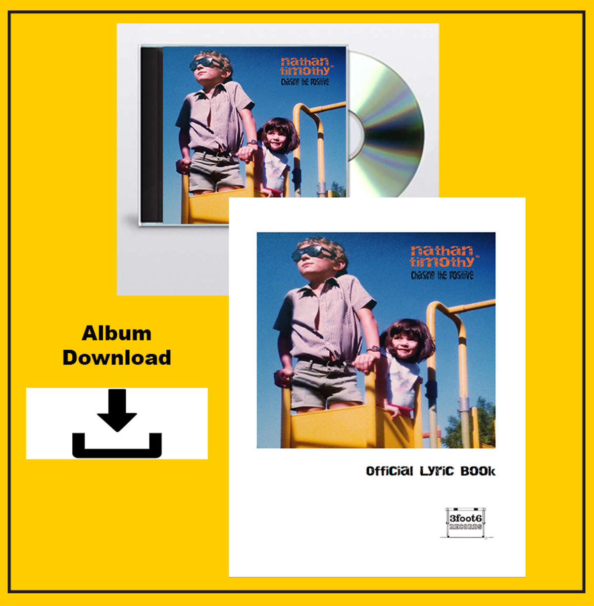 Chasing The Positive (CD), (HQ Digital Album Download) and (Lyric eBook) Bundle - nathan timothy*